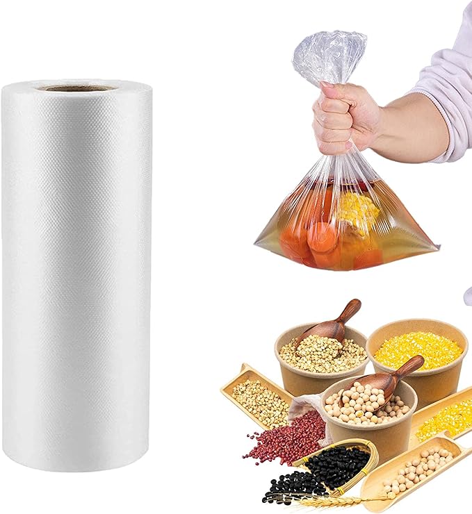 350 Count 12 x 20 Inches Clear Plastic Produce Bags Roll, Clear Grocery Bag for Bread, Fruits, Vegetable, Kitchen, 350 Bags/Roll - 1 Rolls