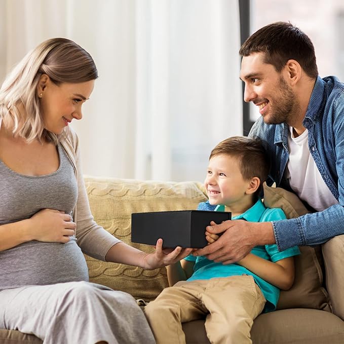 Black Gift Box 12" x 6" x 4" with Magnetic Closure Lid Gifts Boxe for Presents,Bridesmaid Gifts Boxes,Cute Box,Birthday Gift Boxe,Luxury for Gifts Packaging, Magnetic Gift Boxes for Wrapping Gifts (Black)