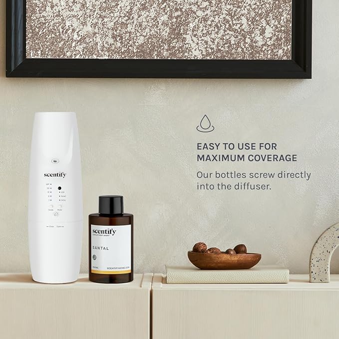 Scentify Santal Aroma Oil Refill Scent for Oil Diffusers - Iris, Amber, Sandalwood, Cedar Scents - Luxurious Relaxing Aromatherapy Diffuser Fragrance 470ml, 16 oz