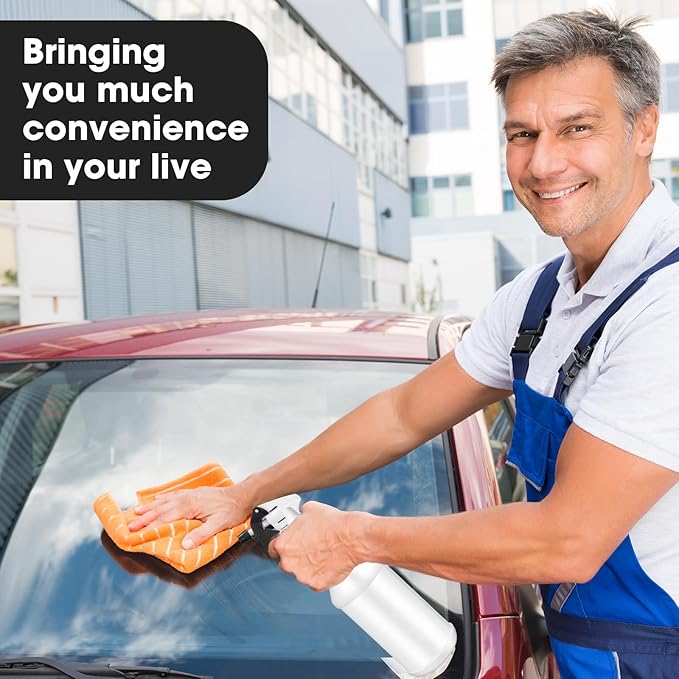 Eccliy 12 Pcs 16 Oz Plastic Spray Bottle, Adjustable Empty Reusable Sprayer for Cleaning, Planting, Water, Bathroom and Kitchen, BBQ, Commercial and Residential(Black, Yellow,Original)