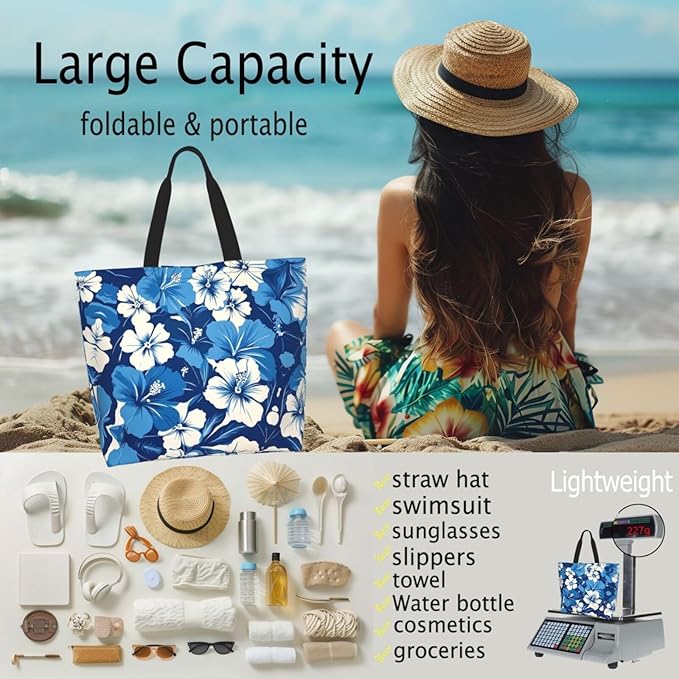 Tote Bag Shoulder Bags for Women Grocery Shopping Bag Reusable Bags Boho-Red Paisley 1