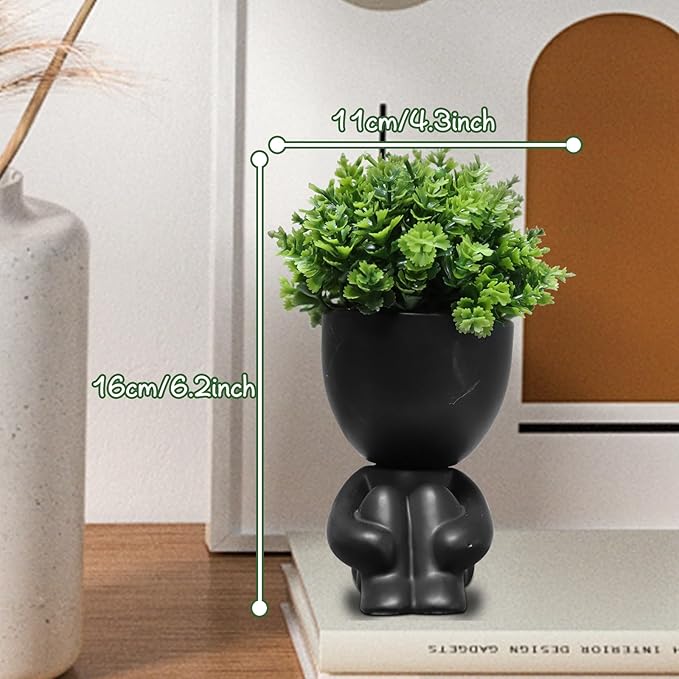 Zerzsy Fake Plants Artificial Succulents Plants for Room Bathroom Home Office Desk Cute Fake Plant Bathroom Decoration - Set of 1