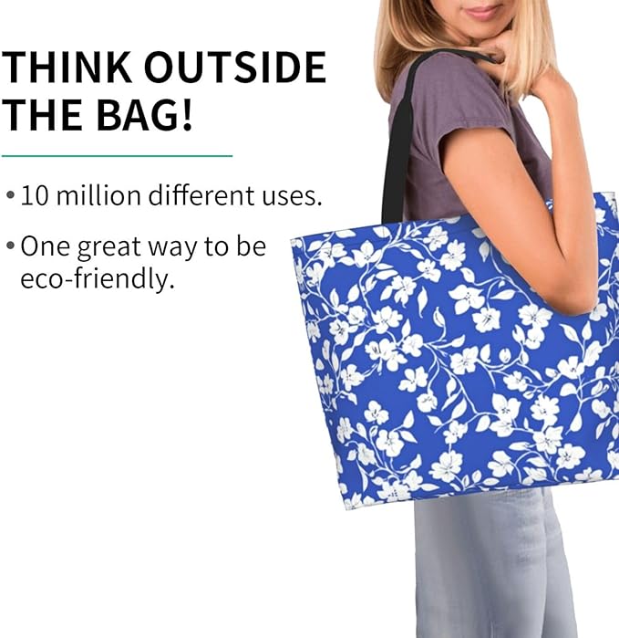 Tote Bag Shoulder Bags for Women Grocery Shopping Bag Reusable Bags Boho-Red Paisley 1