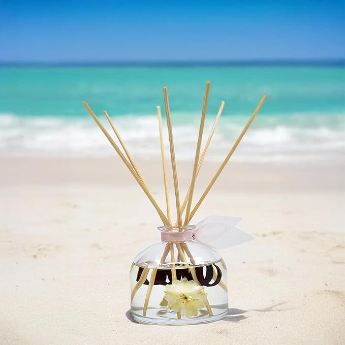 LOVSPA Reed Diffuser Set, Soothe Tahitian Vanilla Bean Scented Oil Diffuser with Sticks, Home Fragrance Accessories for Bathroom Shelf Decor, Aroma Diffusers for Home or Office Fall Decor, USA Made
