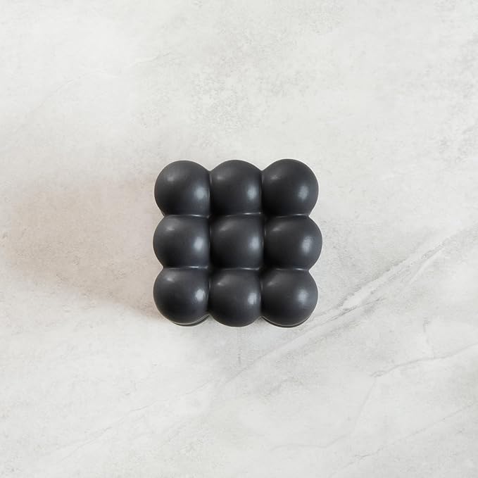 Restaurantware-Table Art Flower Vase, 1 Bubble Vase - Minimalist Style, for Fresh Or Artificial Flowers, Black Ceramic Piece for Home Decor, Kitchen, Home, Living Room, Office, and More