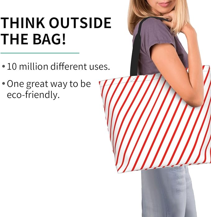 Tote Bag Shoulder Bags for Women Grocery Shopping Bag Reusable Bags Boho-Red Paisley 1