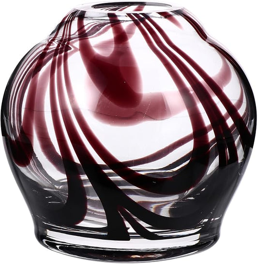 Sosoport Colored Round Glass Hydroponic Vase for Indoor Outdoor Plant Display Eco-Friendly Water Plant Container Creative Flower Planter for Home Office Decoration and