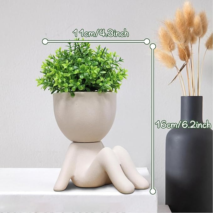 Zerzsy Fake Plants Artificial Succulents Plants for Room Bathroom Home Office Desk Accessories Decor - Set of 1