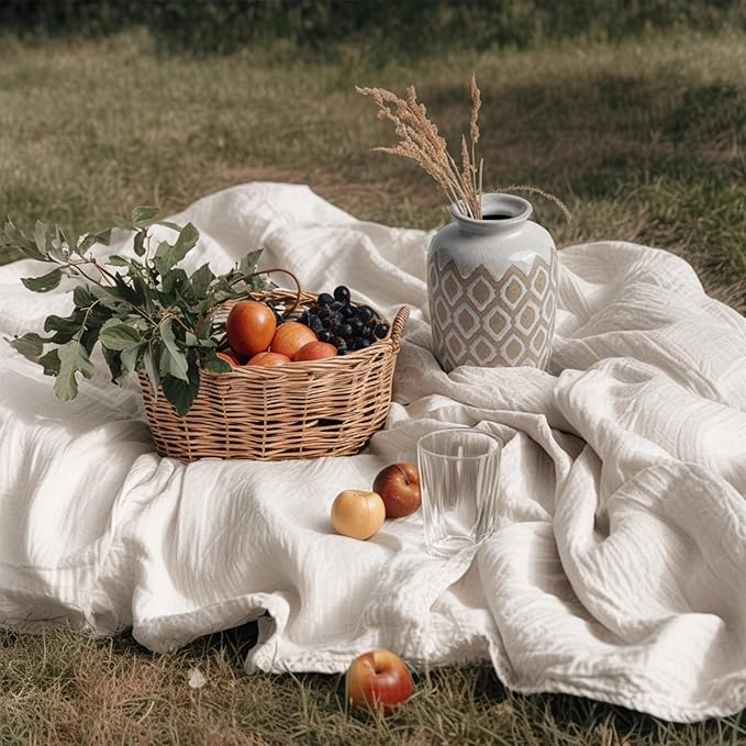 Boho Ceramic Vase, 6 Inch Rustic Farmhouse Pastoral Decor, Vintage Clay Vases for Bouquets, Pampas Grass and Fake Plants, Suitable for Home Decor, Shelf, Dining Table, Living Room, Mantle, Bathroom