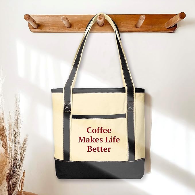 Custom Canvas Tote Bag – Personalized Name or Message – Medium Durable Cotton
