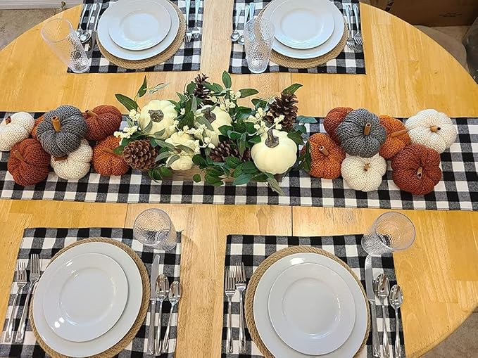 Jute Woven Placemats Set of 6, Round Braided Tablemats Natural Jute Handmade Woven Plate Chargers Heat Resistant Non-Slip Potholder for Table Decoration(13 inch)