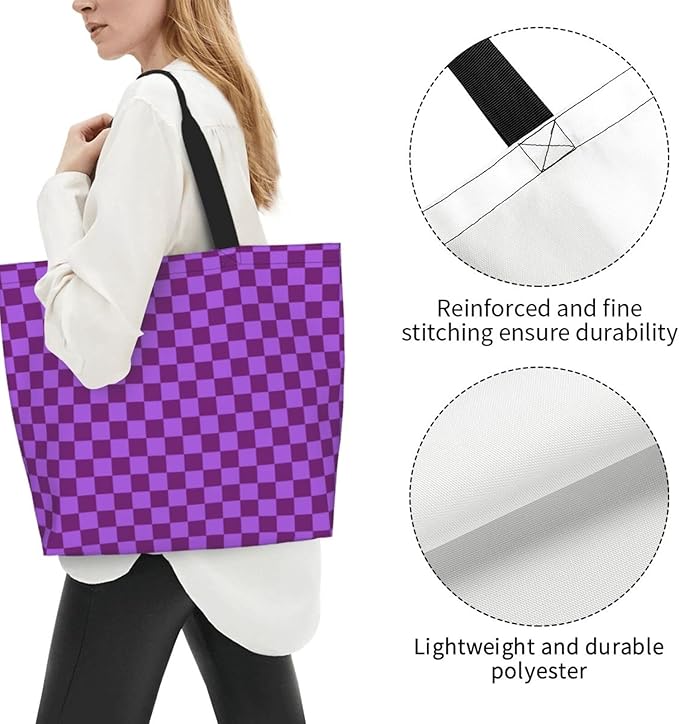 Tote Bag Shoulder Bags for Women Grocery Shopping Bag Reusable Bags Boho-Red Paisley 1