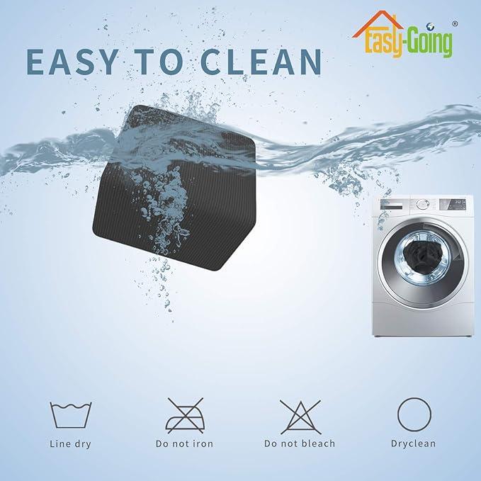 Easy-Going Stretch Ottoman Cover Folding Storage Stool Furniture Protector Soft slipcover with Elastic Bottom(X-Small,Dark Grey)