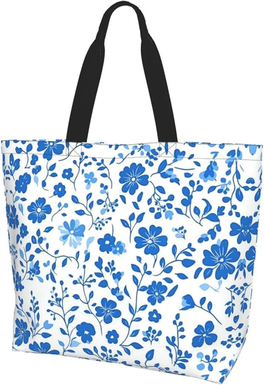 Tote Bag Shoulder Bags for Women Grocery Shopping Bag Reusable Bags Boho-Red Paisley 1