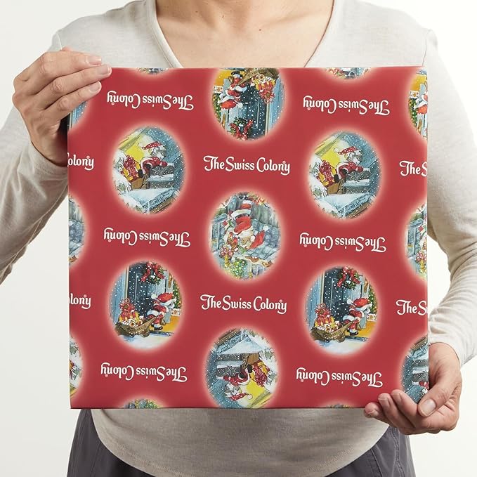 4 Red Gift Boxes - The Swiss Colony 27 Favorites Food Gift Set, Summer Sausage Meats and Cheeses, Assorted Chocolates, Candies, Petits Fours, Cheese & Charcuterie Board Gifts Basket, Holiday Christmas