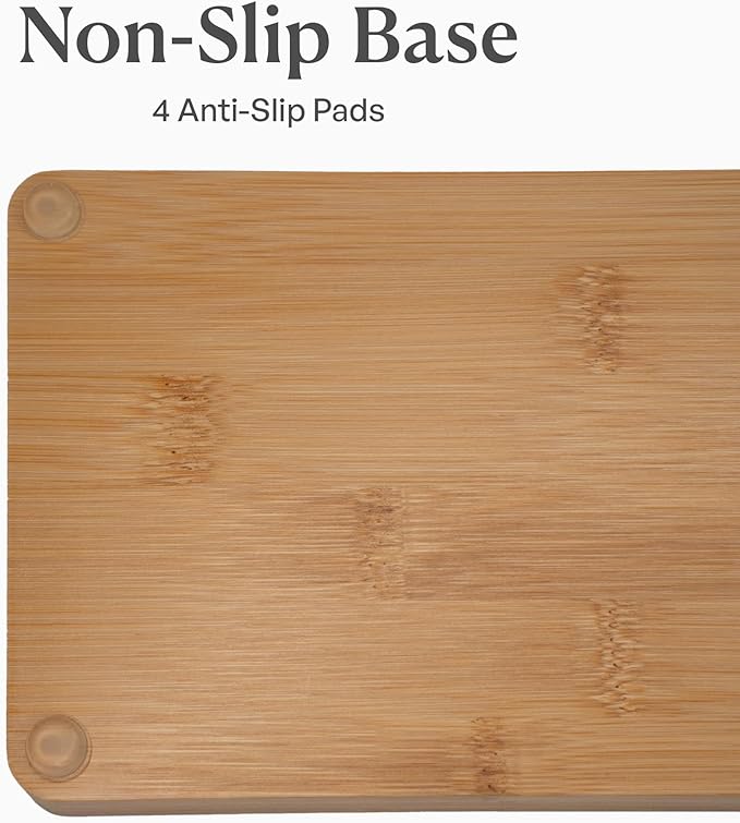 Small Bamboo Tray for Bathroom Countertop - Natural Wooden Bathroom Counter Tray Decor, Spa Skincare Make up Trays for Vanity or Dresser Tops, Neutral Home Decor Aesthetic, Soap Dish, 9 inch