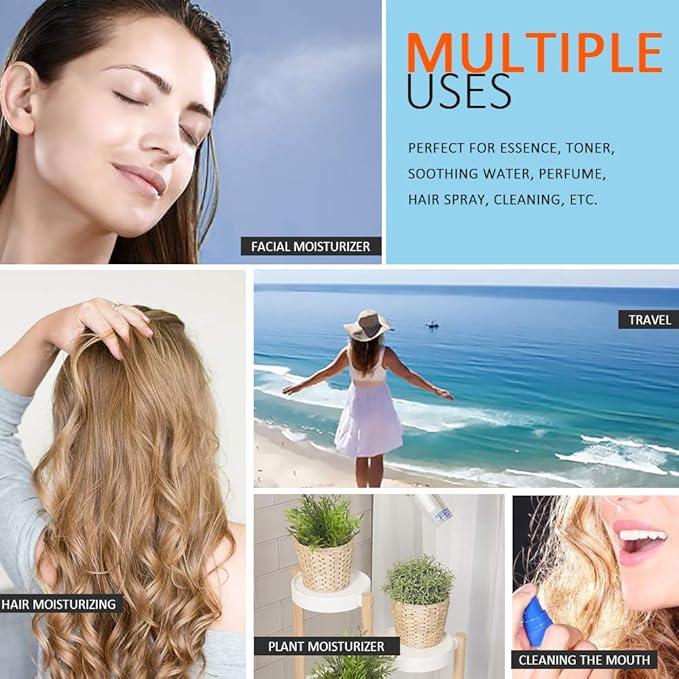 AMORIX Fine Mist Spray Bottle 30ml / 1 oz Spray Bottle Travel Refillable Cosmetic Sprayer for Essences Perfume HairSpray Skincare Makeup + Drawstring Bag(6 Pack)