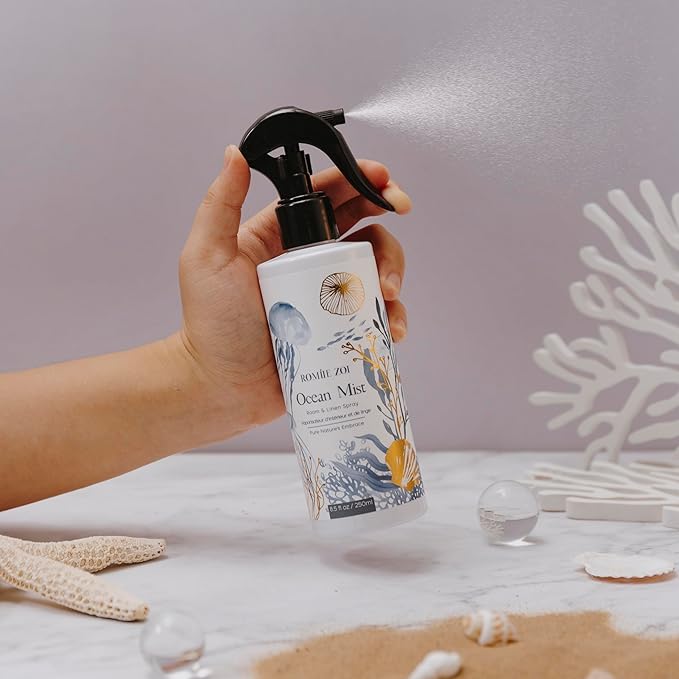ROMIIE ZOI Room Spray Air Freshener Scented Ocean Mist with Natural Plant Extract Room Fabric Spray for Home Fragrance linen Spray air Freshener - 8.5 FL OZ