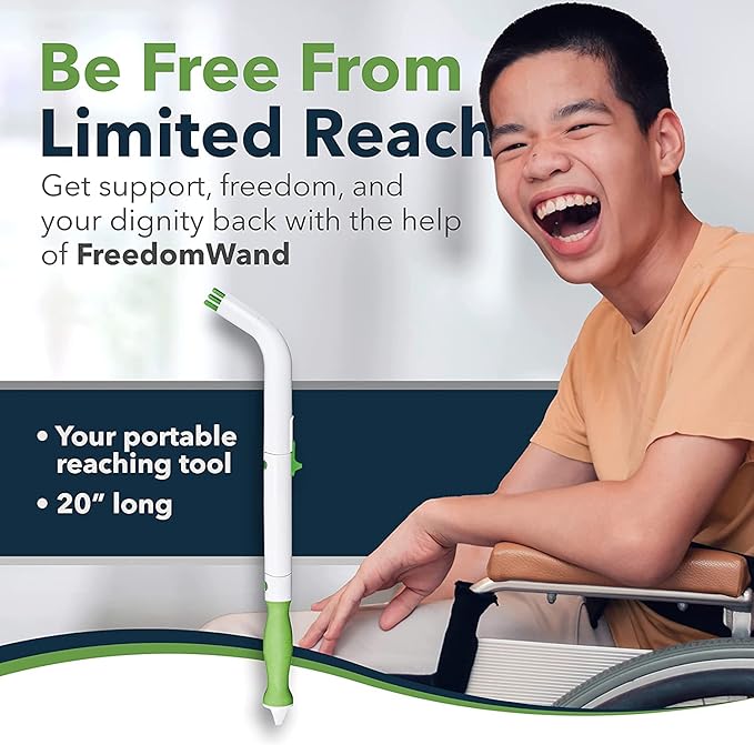 FreedomWand Master Kit - Multipurpose Toilet Aid – 20” Toilet Paper Helper for All People with Range of Motion Limitations – Portable Toilet Aid for Holding Tissue, and Other Personal Hygiene Products