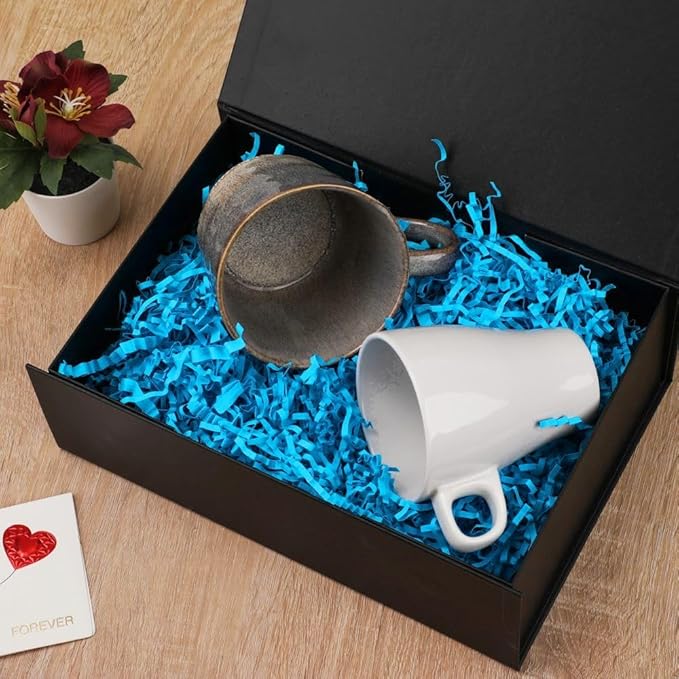 Black Gift Box for Presents 10.8x7.5x3.5 Inches Magnetic Gift Boxes with Lid Luxury Gift Box for Rectangle Collapsible for Bridesmaid, Wedding, Birthday Gift Packging