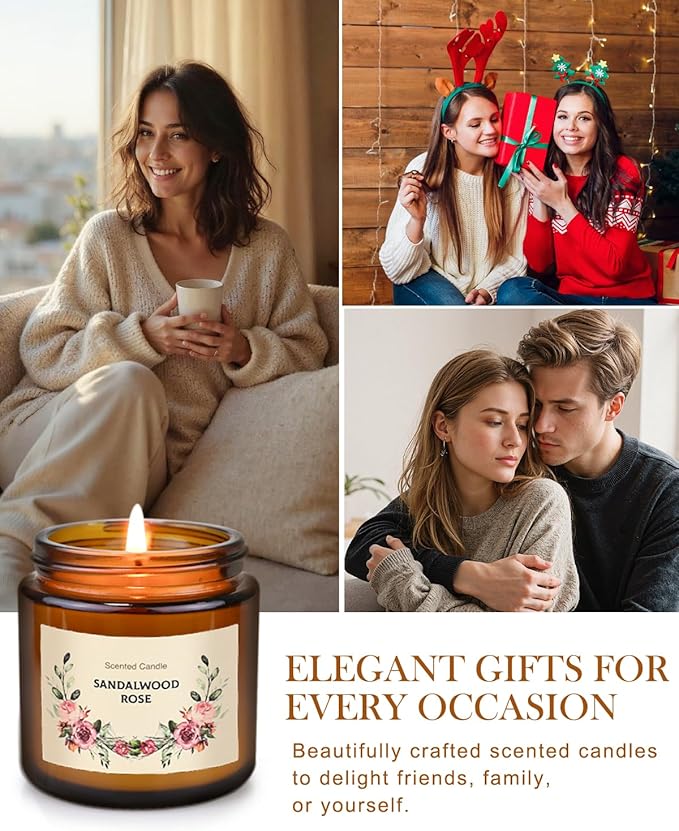 Christmas Candle Gift Set for Women, 10 Pack Long Lasting Scented Soy Candles, Aromatherapy Candles for Home Relaxation, Perfect Holiday & Christmas Gifts