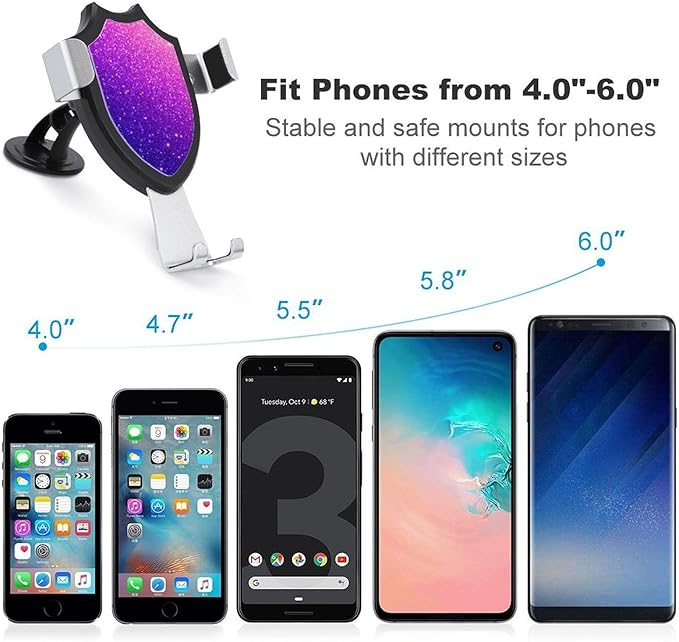 Fashion Phone Holders Universal Hands Free Automobile Cell Phone Holder Beautiful Purple Shining Glitter Sparkles Pattern