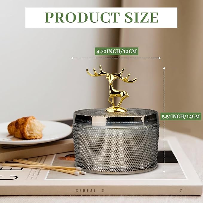 Sandalwood Scented Candle - 10.58 oz Natural Soy Wax with 3 Wicks, 50-Hour Burn Time Aromatherapy Candle for Home & Relaxation, Christmas Gift for Women & Men