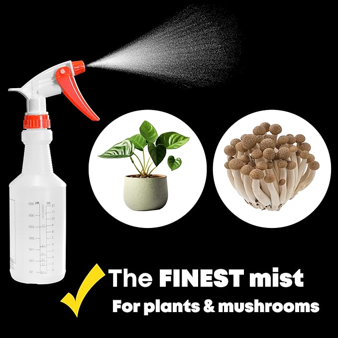 Commercial-Grade 16 oz Spray Bottles with Dilution Ratios, Ounces & Milliliters, Made in USA, Great for Cleaning, Essential Oils, Hair, Plants, BBQ (4-Pack)