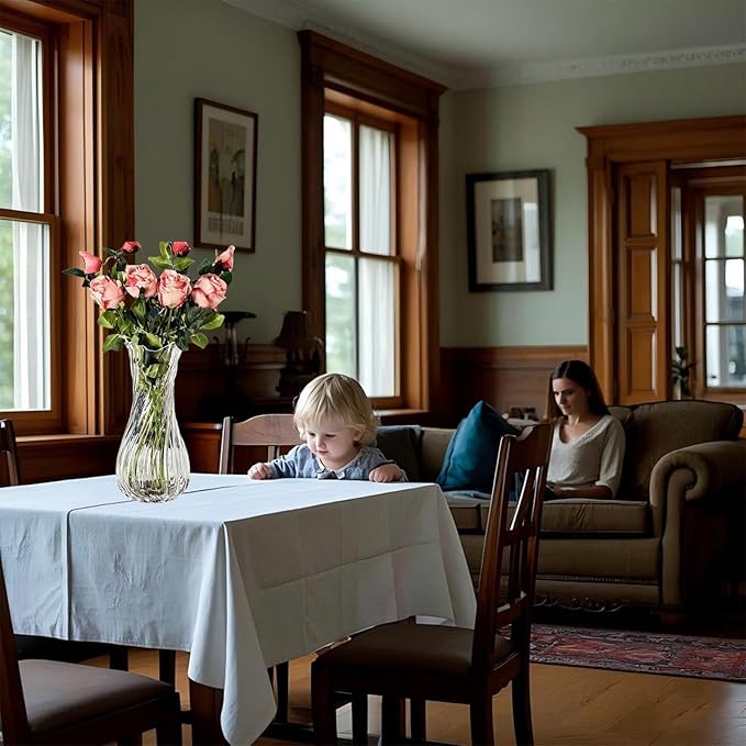 Creative Spiral Thickened Glass vase, Transparency up to 99%, Elegant Design, Durable, Suitable for Home Decoration, Wedding or Gifts, Desk Accessories, Small vases, Versatile and Stylish! (Large)