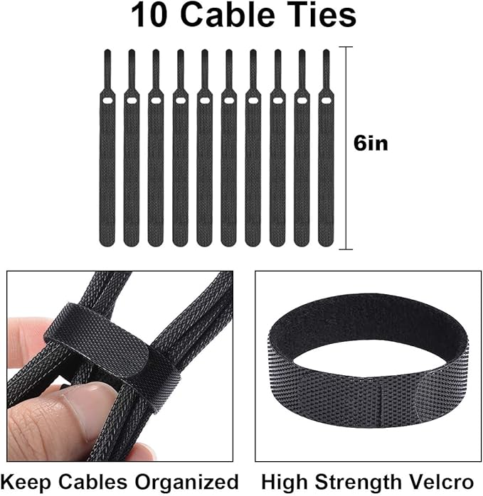 DUNCHATY 3 Pack Cable Organizer Box with Large, Medium, Small Cord Hider Box Safe ABS Material for Cover and Hide TV Wires, Computer, Router, USB Hub and Under Desk Power Strip&Cords