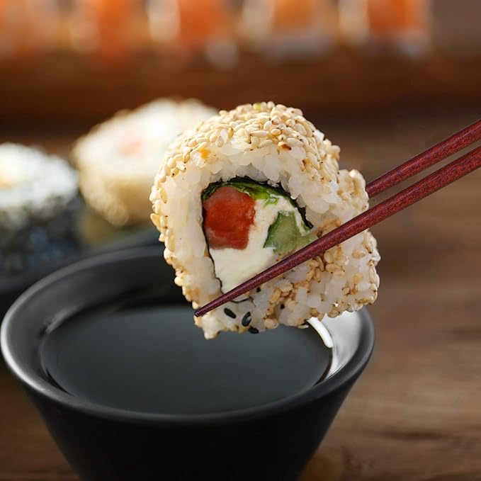 Antner 5 Pairs Hardwood Chopsticks Japanese Style Reusable Hand-Carved Chopsticks Natural Wood Chop Sticks with Gift Box, Dishwasher Safe