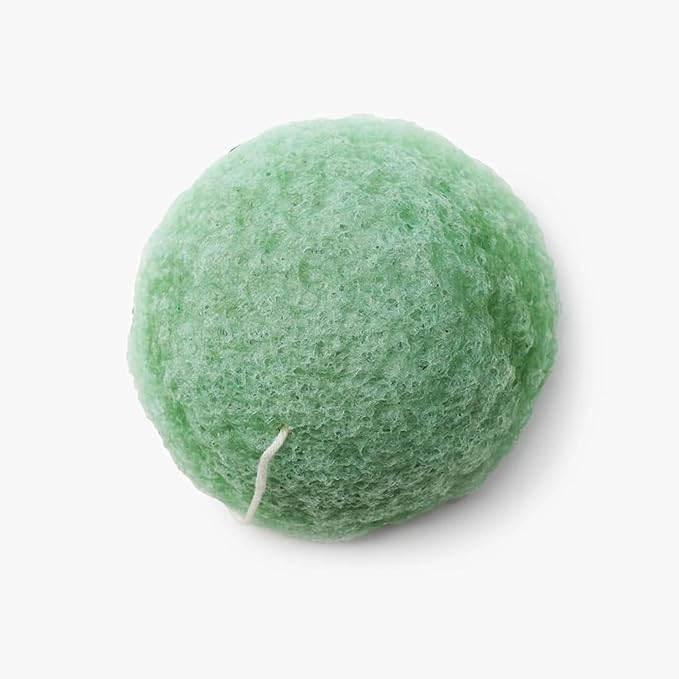 Plant-Based Konjac Facial Sponge: Natural Face Exfoliator for All Skin Types - Charcoal, Matcha, or Original - Gently Cleanses & Balances - Vegan, Cruelty-Free, 100% Biodegradable (Matcha)