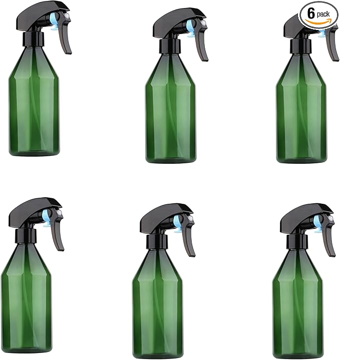 driew 6-Pack 10oz Green Plant Mister - Fine Mist Spray Bottle for Plants