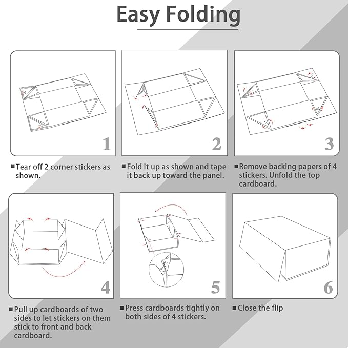 8x8x4 Inches Gift Box with Magnetic Closure Lid, White Magnetic Box for Wedding, Groomsmen Bridesmaid Proposal, Birthdays, Mother's Day, 1 Pack