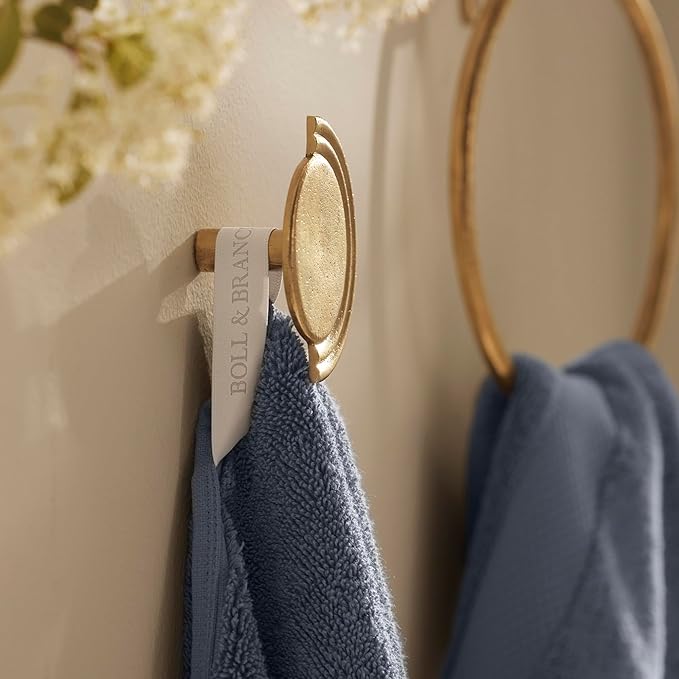 BOLL & BRANCH Plush Bath Towel Set - Mineral - 6 Piece - Includes 2 Bath Towels, 2 Hand Towels & 2 Washcloths - 100% Organic Cotton - Ultra Soft & Luxurious - Quick Absorbing