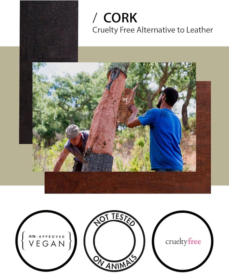 Corkor Cork Desk Pad – Table Mat - Vegan Leather – Cruelty Free – Eco Friendly - Black