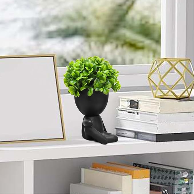 Zerzsy Fake Succulent, Mini Succulents Plants Desk Plant for Office Decor for Women, Cute Fake Plants Bathroom Decor- Set of 1