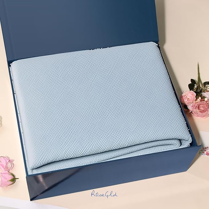 ROSEGLD Extra Large Gift Box 20x16x7.2 Inches, Giant Navy Blue Magnetic Gift Box with lids for Presents, Groomsman Proposal Box (Glossy Navy Blue)