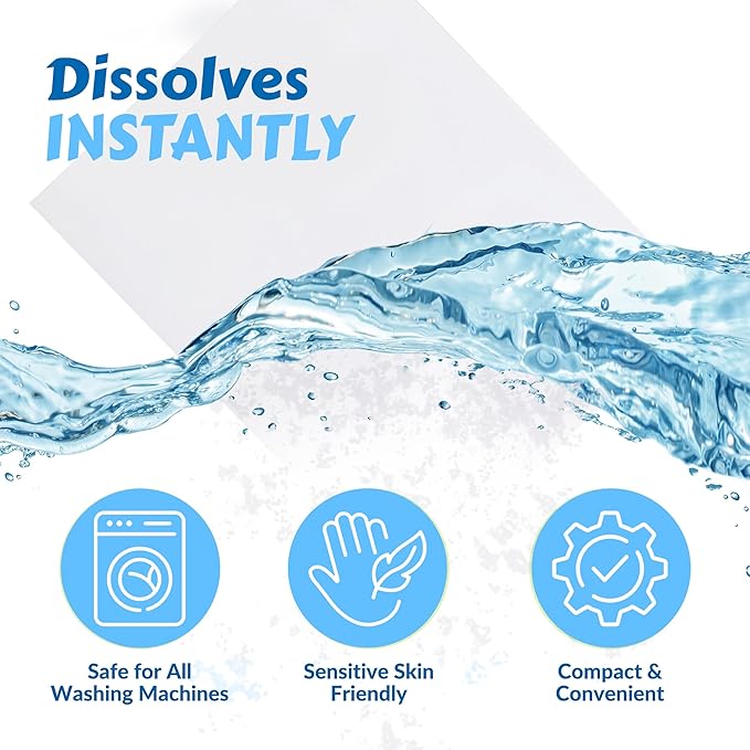 Premium Laundry Detergent Sheets Unscented - 100 Load Eco-Friendly Laundry Strips - Hypoallergenic, Zero-Waste, Plastic-Free - Ideal for Apartments, Dorms, Travel 50ct.