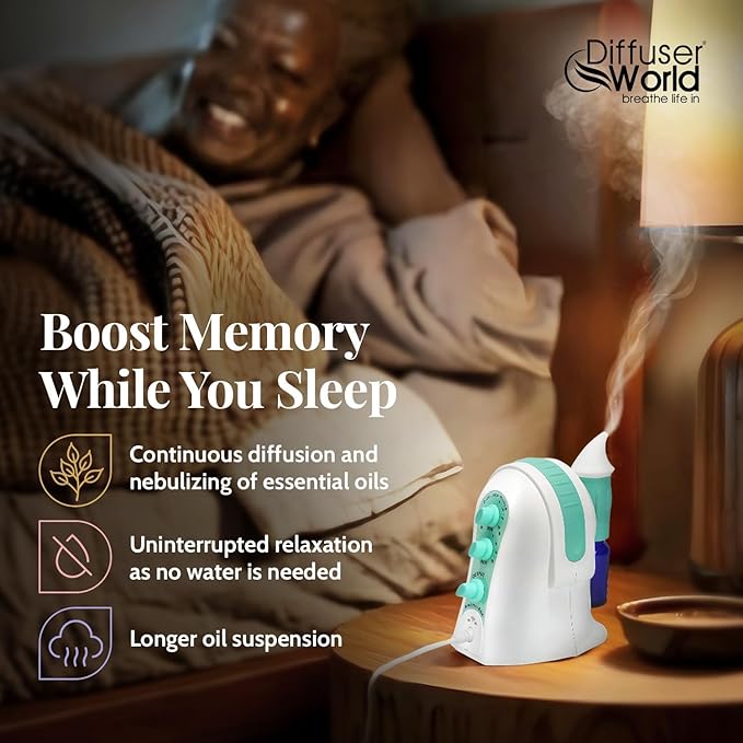 Waterless Diffuser for Essential Oils 110V, Green Made in USA Aroma Atomizer Diffusers Waterless Essential Oil Diffusers for Home Large Room Fragrance, Home Scent Diffuser Machine, Air Aromatherapy