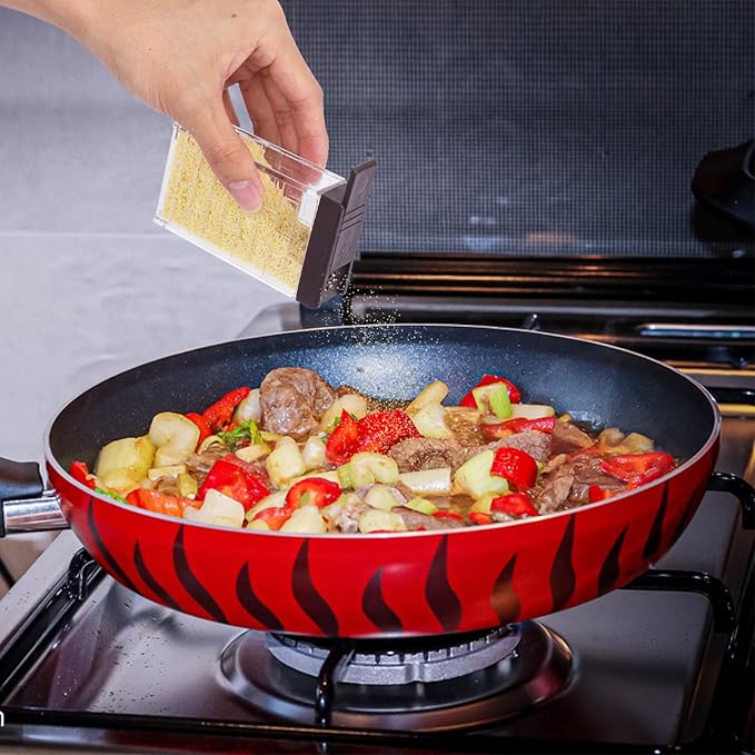 URALFA 24 Travel Spice Containers with 2-in-1 Lids, Seasoning Containers with Labels Spice Jars with Shaker Lids, Travel Spice Kit Empty Plastic Salt Pepper Shaker, Seasoning Shaker for Camping BBQ