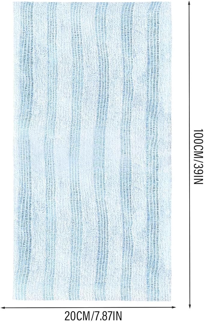 Quick Drying Bath Towel, Gentle Skin, Super Absorbent Cotton, Extendable Back Brush, Home Spa Accessory for Bathroom Shower Sauna Indoor Daily Use Family Adults Kids