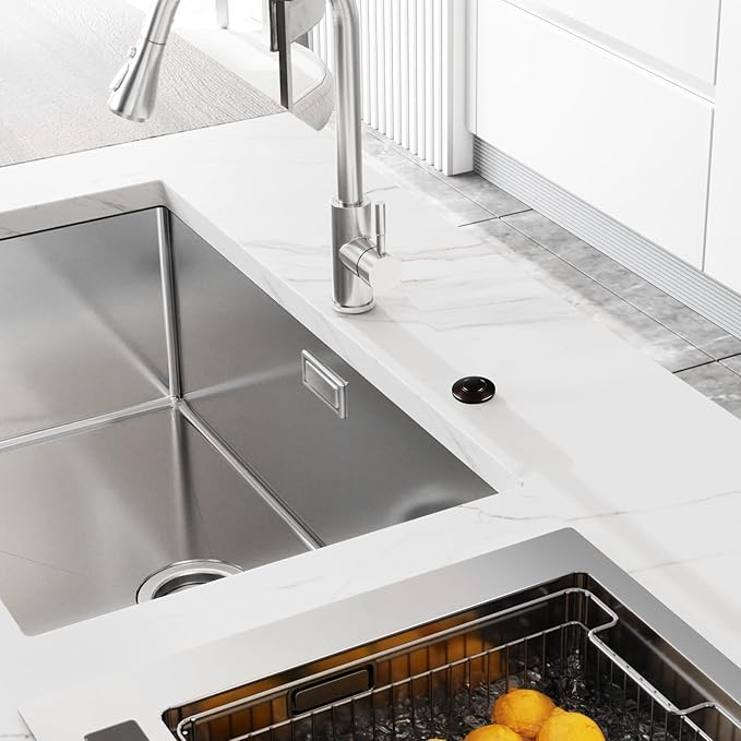 Garbage Disposal Switch, Cordless Air On Off Kit for Food Waste Disposer, Sink Top Push Button by CLEESINK (LONG/3.5", Oil Rubbed Bronze)