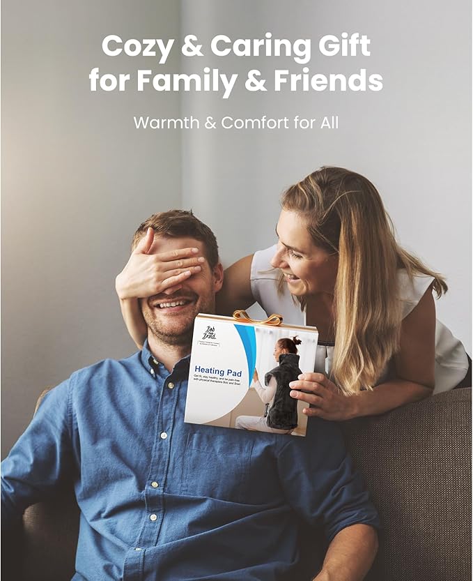 BOB AND BRAD Heating Pad for Back Pain Relief, FSA Edge-Weighted Electric Heat Pad for Neck HSA Eligible, Shoulders &Full Body Relief, Fast Heating, ETL Certified, Gift for Women Men Family 24"x34"