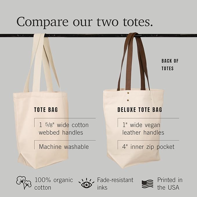 Cherry Blossoms, Letterpress (100% Cotton Canvas Reusable Tote Bag)