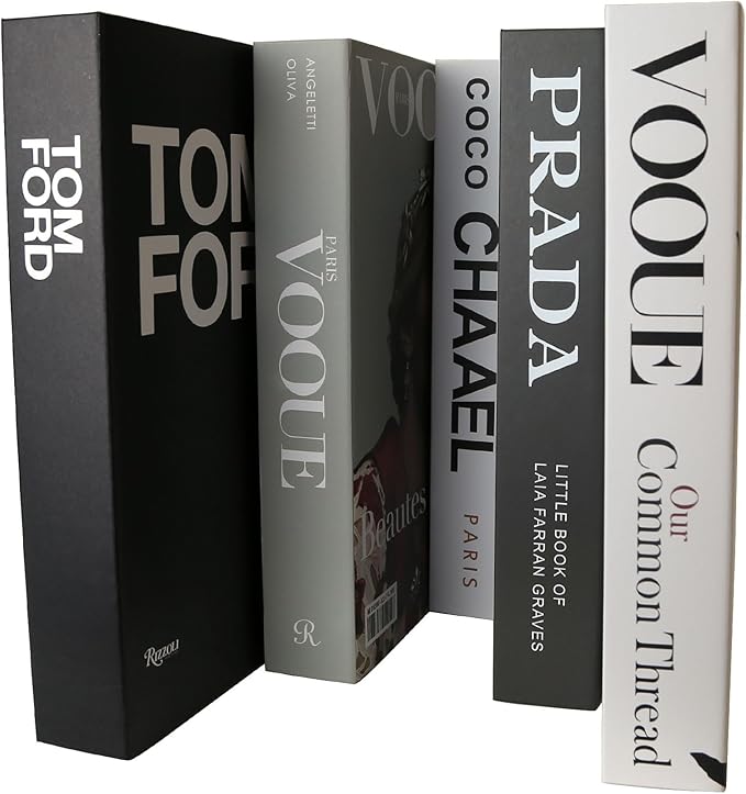 PTShadow 5 Pcs Decorative Books Aesthetic Chic Faux Book Set for Room Décor,Modern Home Decor Coffee Table Decor
