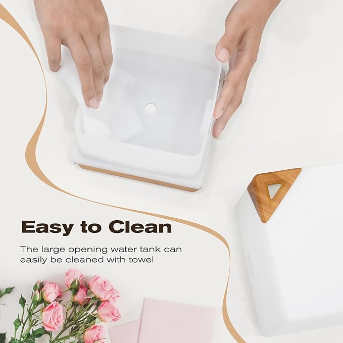 ASAKUKI 700 ml Essential Oil Diffuser for Home and Office, 7 LED Lights Aromatherapy Humidifier with Auto-Off Safety Switch