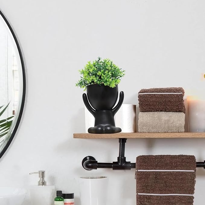 Zerzsy Fake Succulent, Mini Succulents Plants Desk Plant for Office Decor for Women, Cute Fake Plants Bathroom Decor - Set of 1