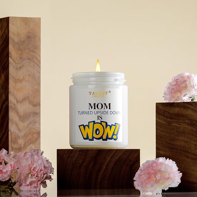 Scented Candle for Mother's Day - Perfect Home Decor Gift for Mom - Teen Mom, Birthday - 8.4oz Pear & White Jasmine Candle Jars