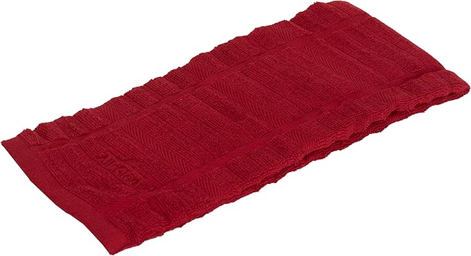 All-Clad Solid Kitchen Towel: Highly Absorbent, Super Soft Long Lasting - 100% Cotton, 17"x30" Tea Towel for Cleaning & Drying Dishes, Pans, Glassware, or Countertops, (1-Pack), Chili